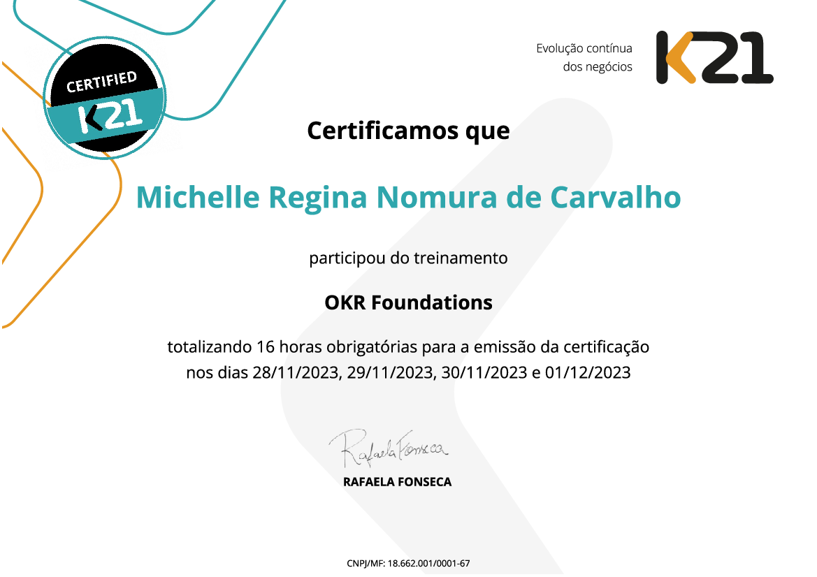 Certificado K21
